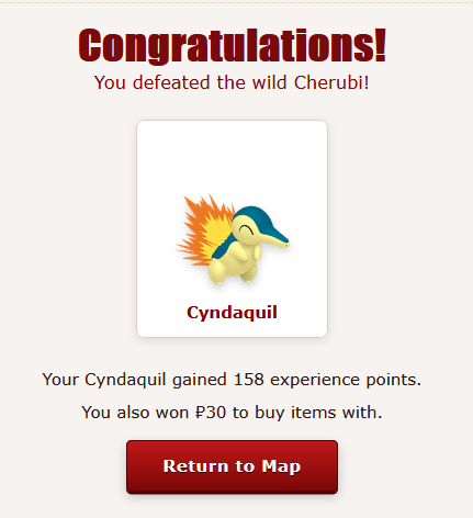 Battle results showing experience gained